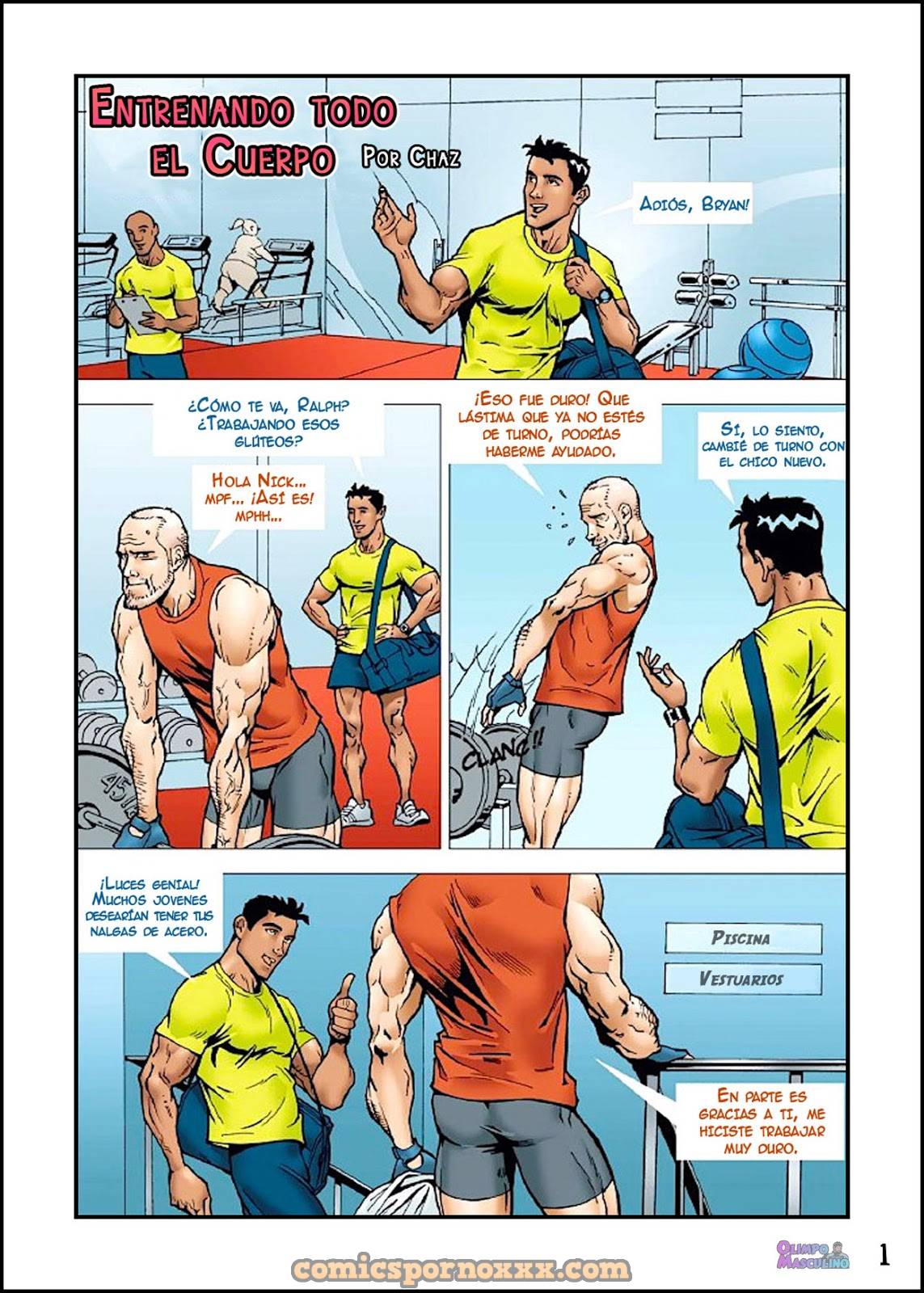 Entrenador Musculoso Folla a un Gay Maduro - 1 - Comics Porno - Hentai Manga - Cartoon XXX