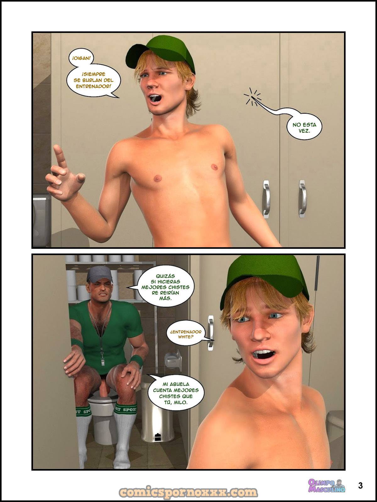 Jovencito Gay Follado en el Baño por el Entrenador - 3 - Comics Porno - Hentai Manga - Cartoon XXX