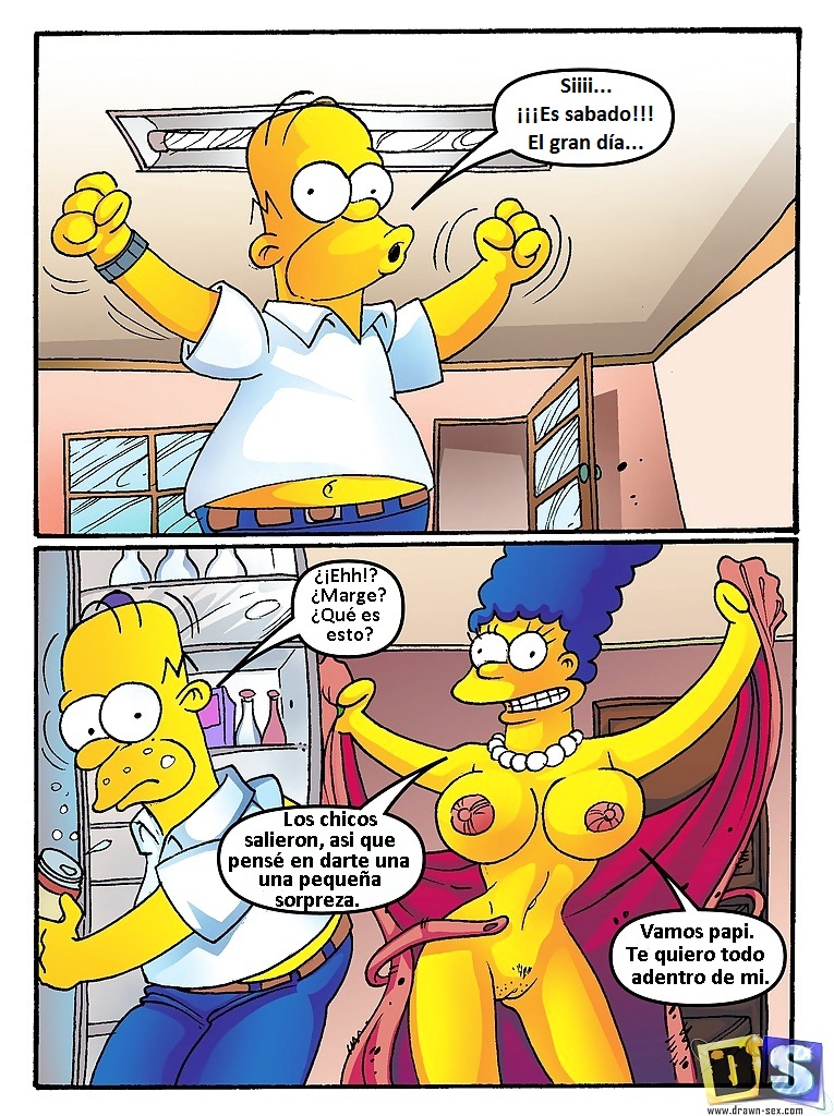 La Sorpresa de Marge Simpson al Sentir el Pene de Ned Flanders en el Culo (DrawnSex) - 1 - Comics Porno - Hentai Manga - Cartoon XXX