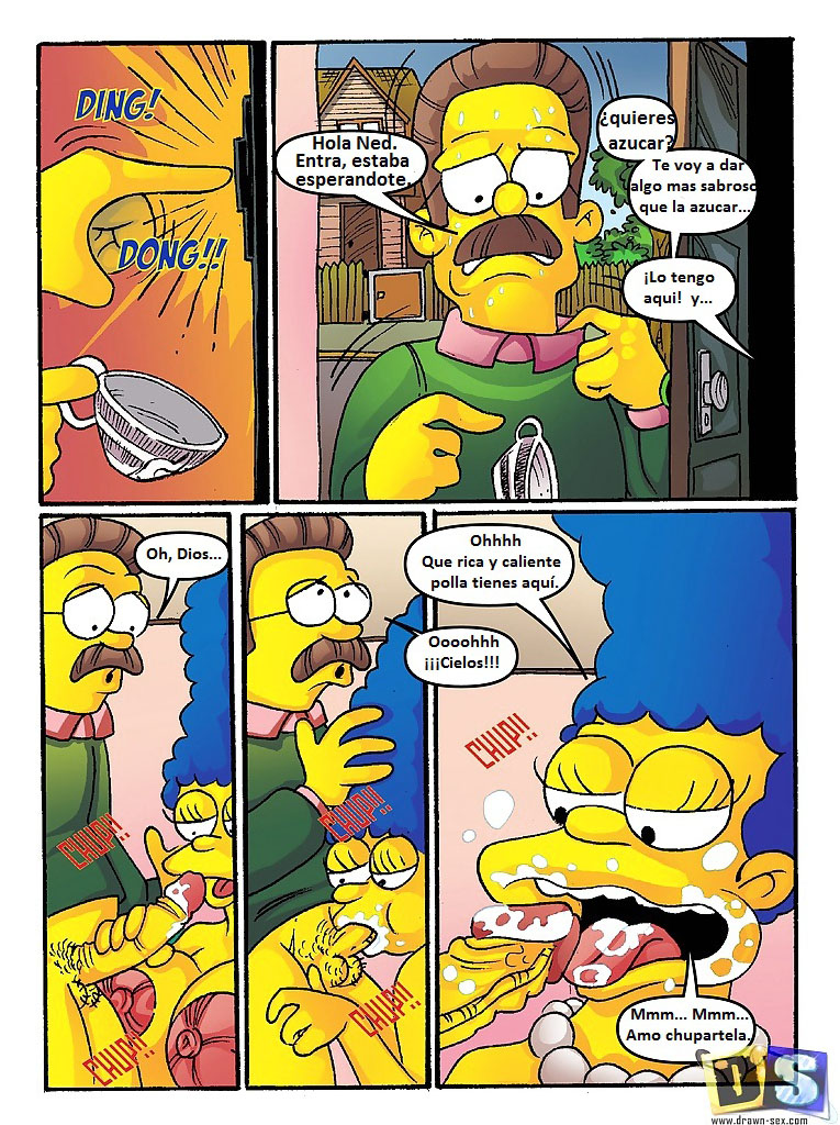 La Sorpresa de Marge Simpson al Sentir el Pene de Ned Flanders en el Culo (DrawnSex) - 6 - Comics Porno - Hentai Manga - Cartoon XXX