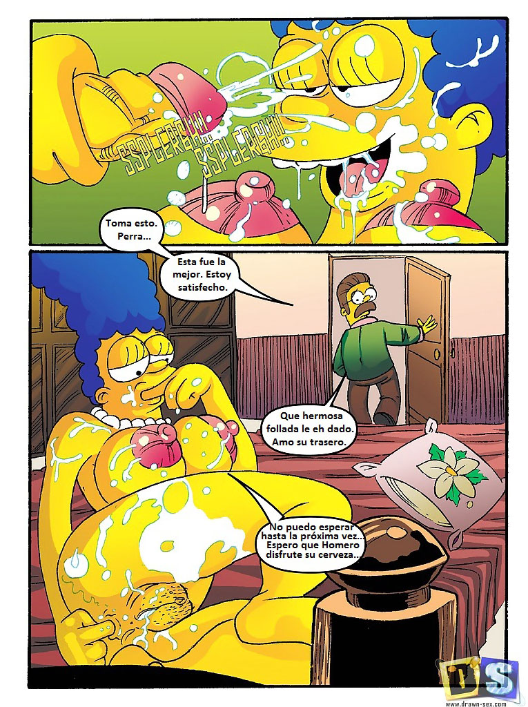 La Sorpresa de Marge Simpson al Sentir el Pene de Ned Flanders en el Culo (DrawnSex) - 8 - Comics Porno - Hentai Manga - Cartoon XXX