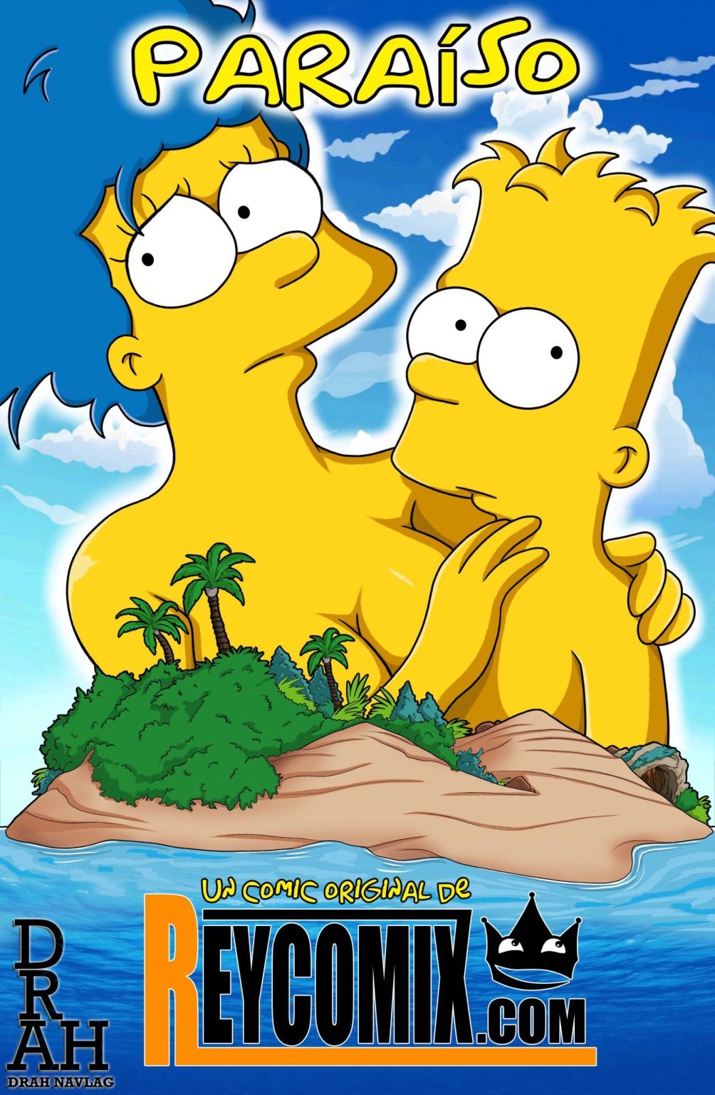Marge y Bart Simpson Culean en una Isla Paraiso - 1 - Comics Porno - Hentai Manga - Cartoon XXX