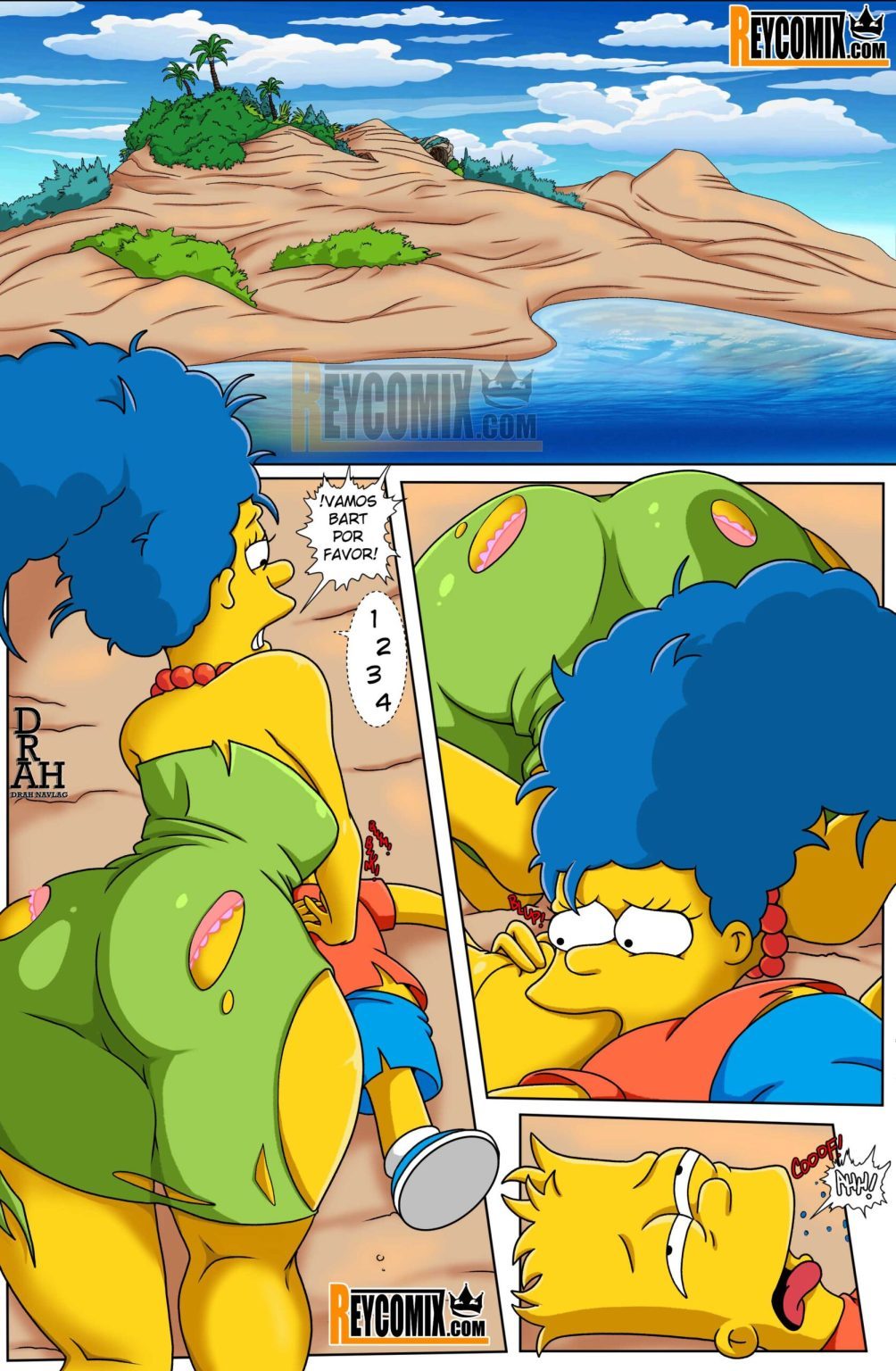 Marge y Bart Simpson Culean en una Isla Paraiso - 2 - Comics Porno - Hentai Manga - Cartoon XXX
