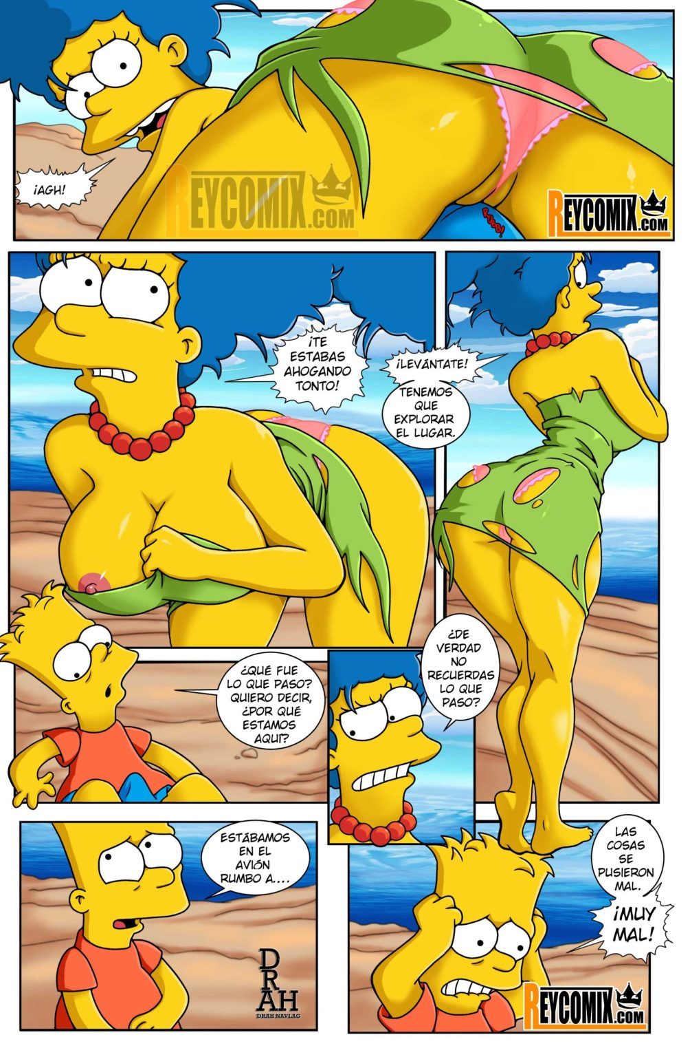 Marge y Bart Simpson Culean en una Isla Paraiso - 4 - Comics Porno - Hentai Manga - Cartoon XXX