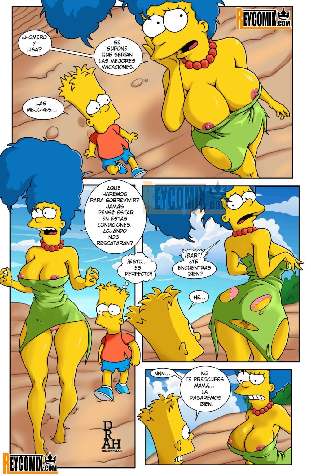 Marge y Bart Simpson Culean en una Isla Paraiso - 5 - Comics Porno - Hentai Manga - Cartoon XXX