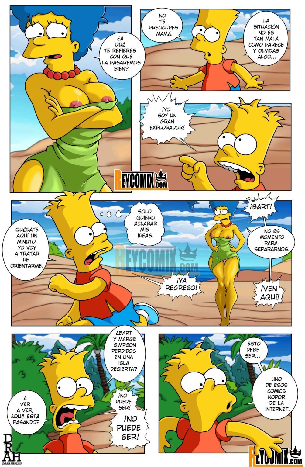 Marge y Bart Simpson Culean en una Isla Paraiso - 6 - Comics Porno - Hentai Manga - Cartoon XXX