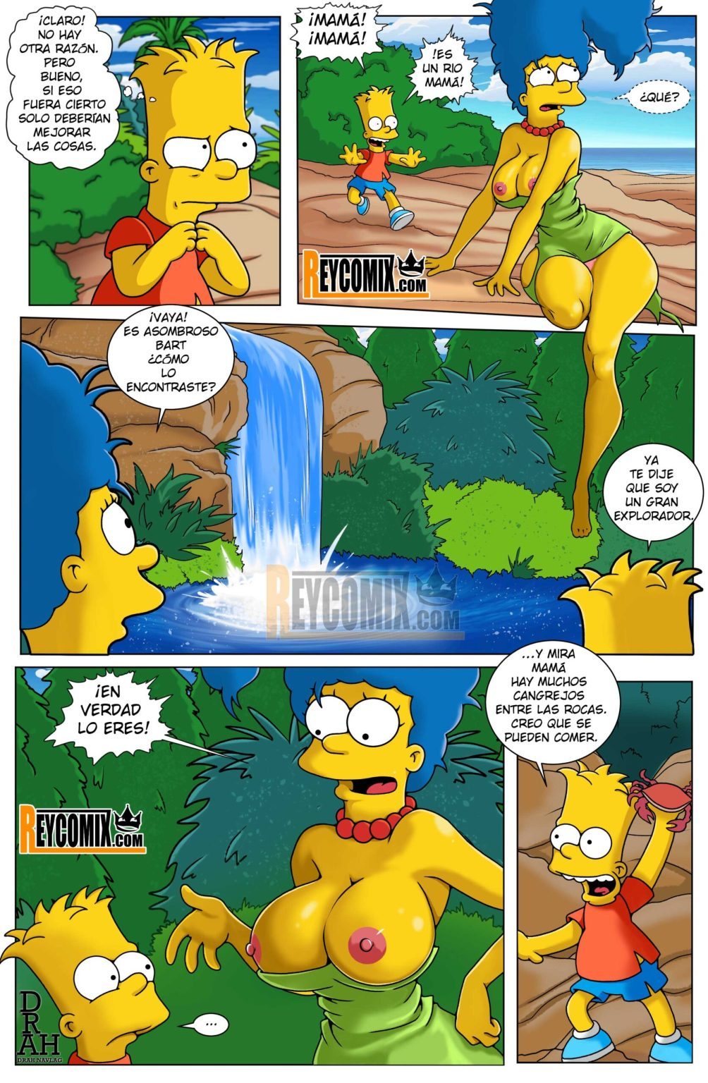 Marge y Bart Simpson Culean en una Isla Paraiso - 7 - Comics Porno - Hentai Manga - Cartoon XXX