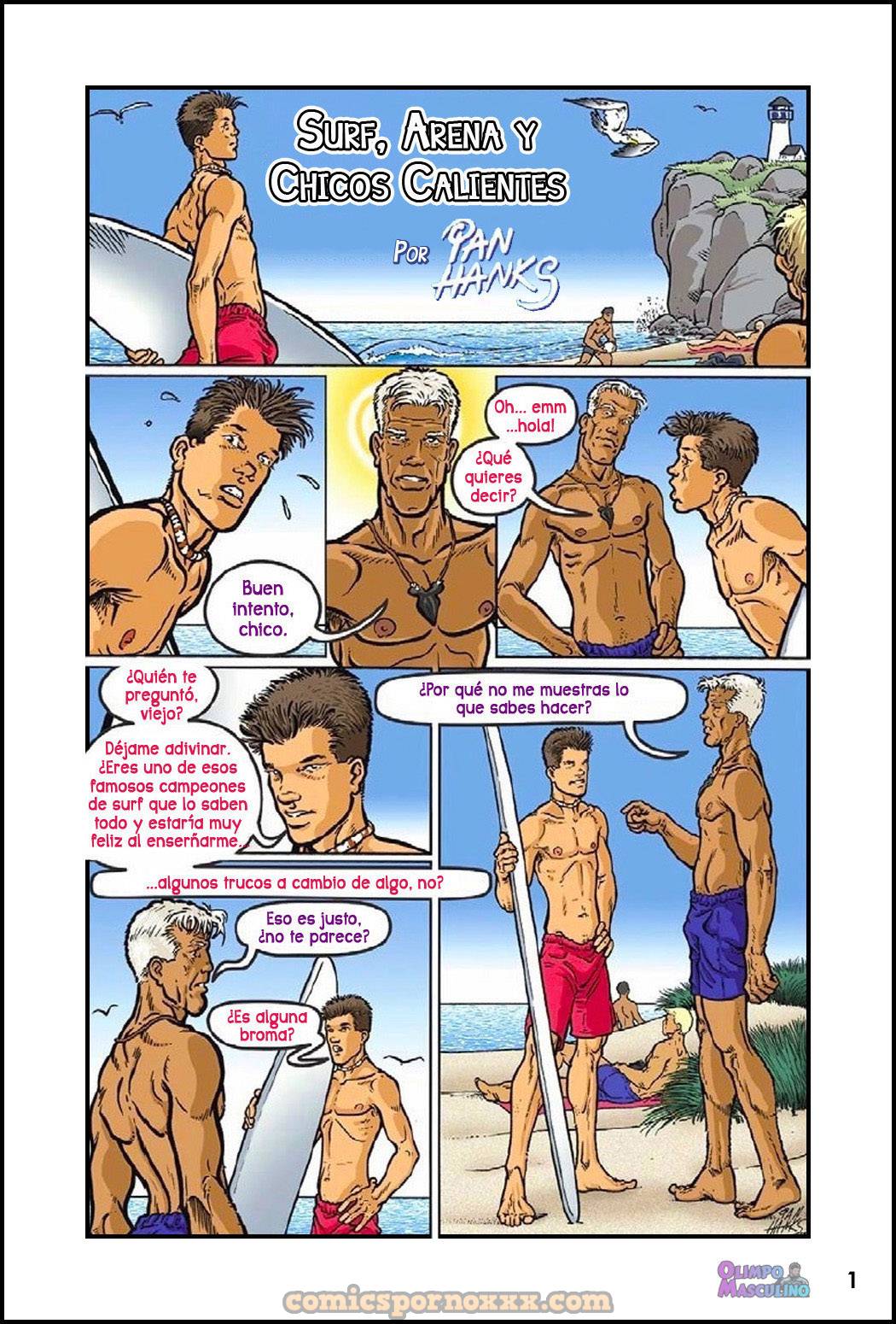 Playa, Surf, Arena y Muchos Chicos Gays Calientes - 1 - Comics Porno - Hentai Manga - Cartoon XXX